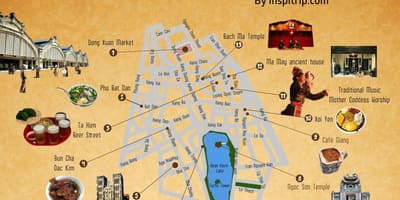 Карта улица старог квартала ханој