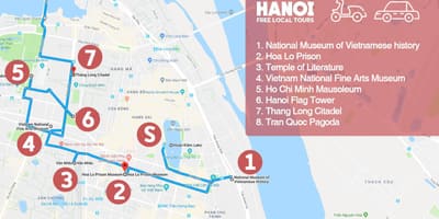 Француском кварталу ханој пешачка тура по мапи
